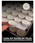 Kit 50 Velas com Suporte de Alumínio 