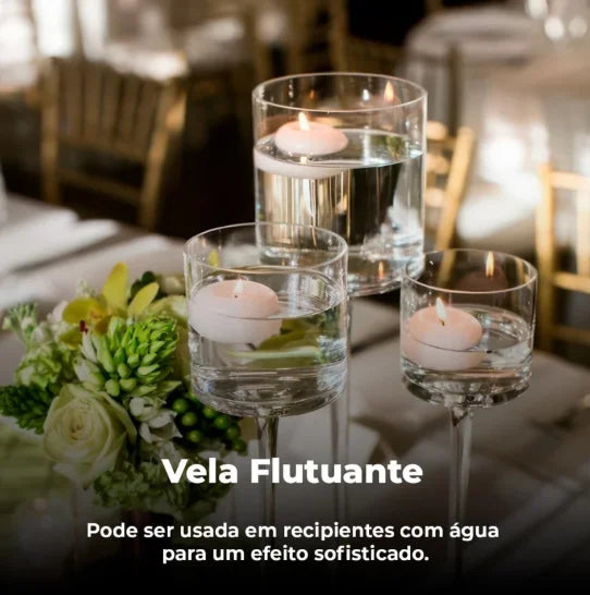 Kit 50 Velas com Suporte de Alumínio 