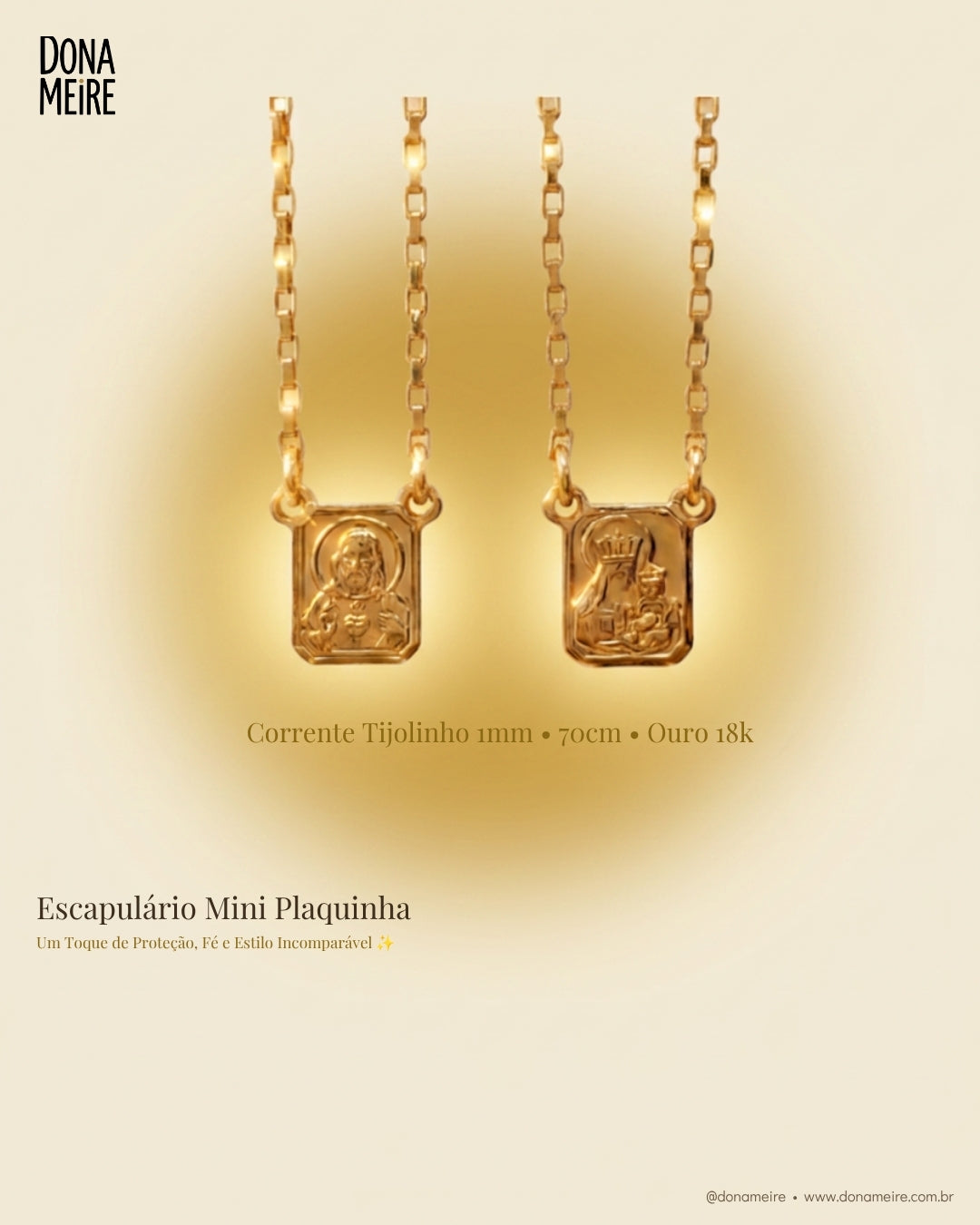 Escapulário Mini Plaquinha
