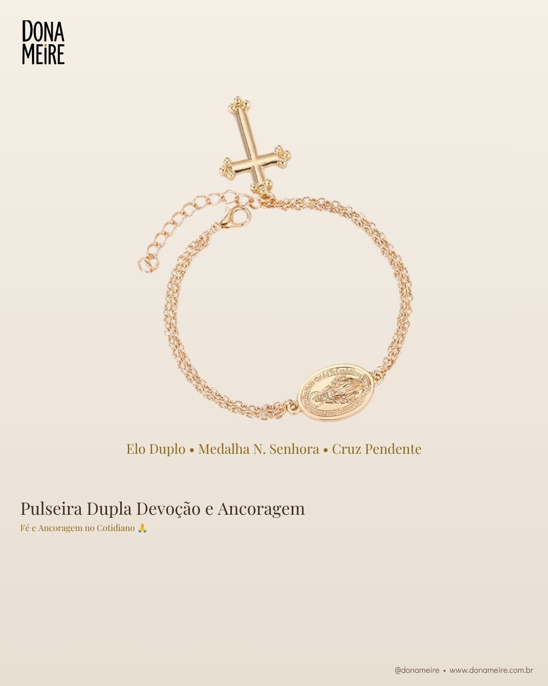 Pulseira Dupla Devoção e Ancoragem