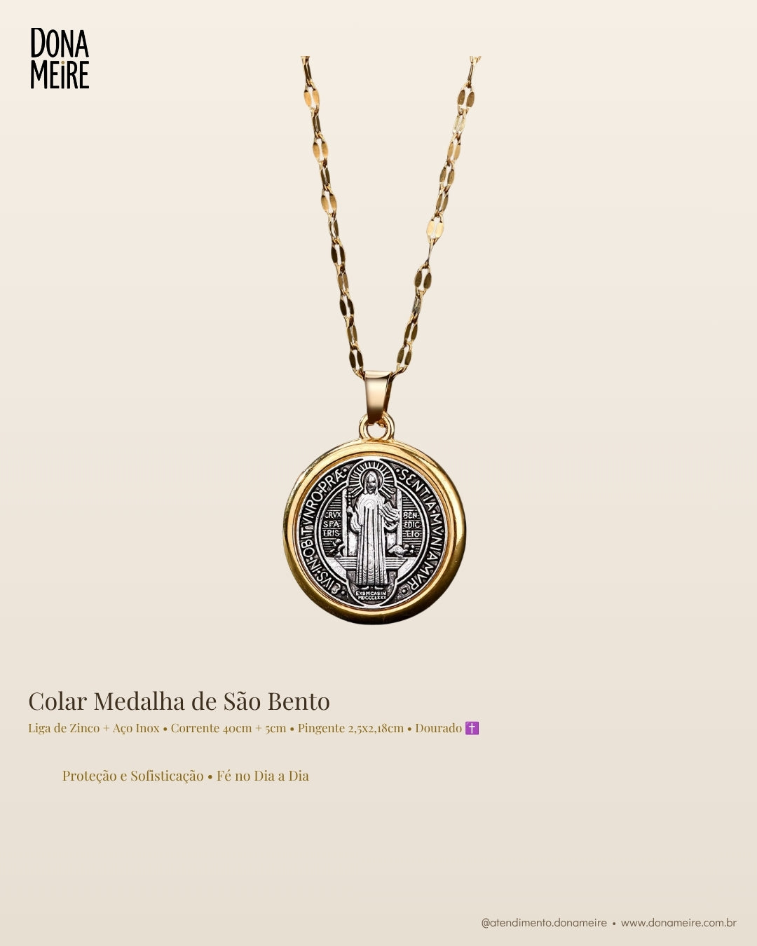 Colar Cruz de São Bento