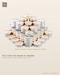 Kit 50 Velas com Suporte de Alumínio 