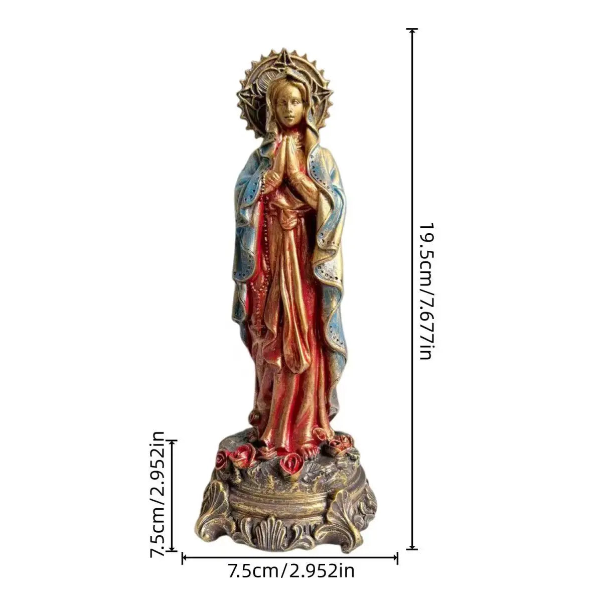 Estatueta de Nossa Senhora da Bênção – Escultura Artesanal em Resina