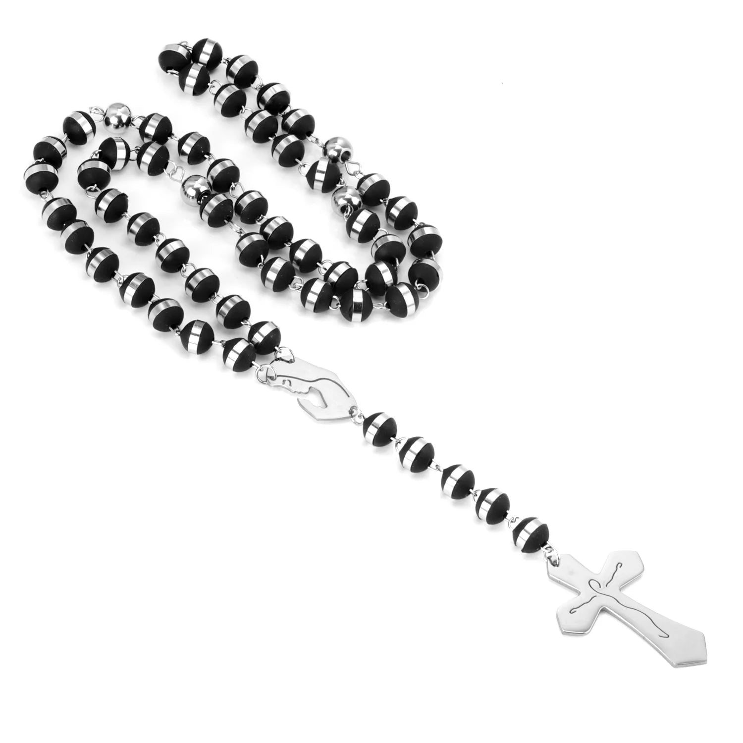 Colar de Terço em Aço Inoxidável – Elegância Duradoura