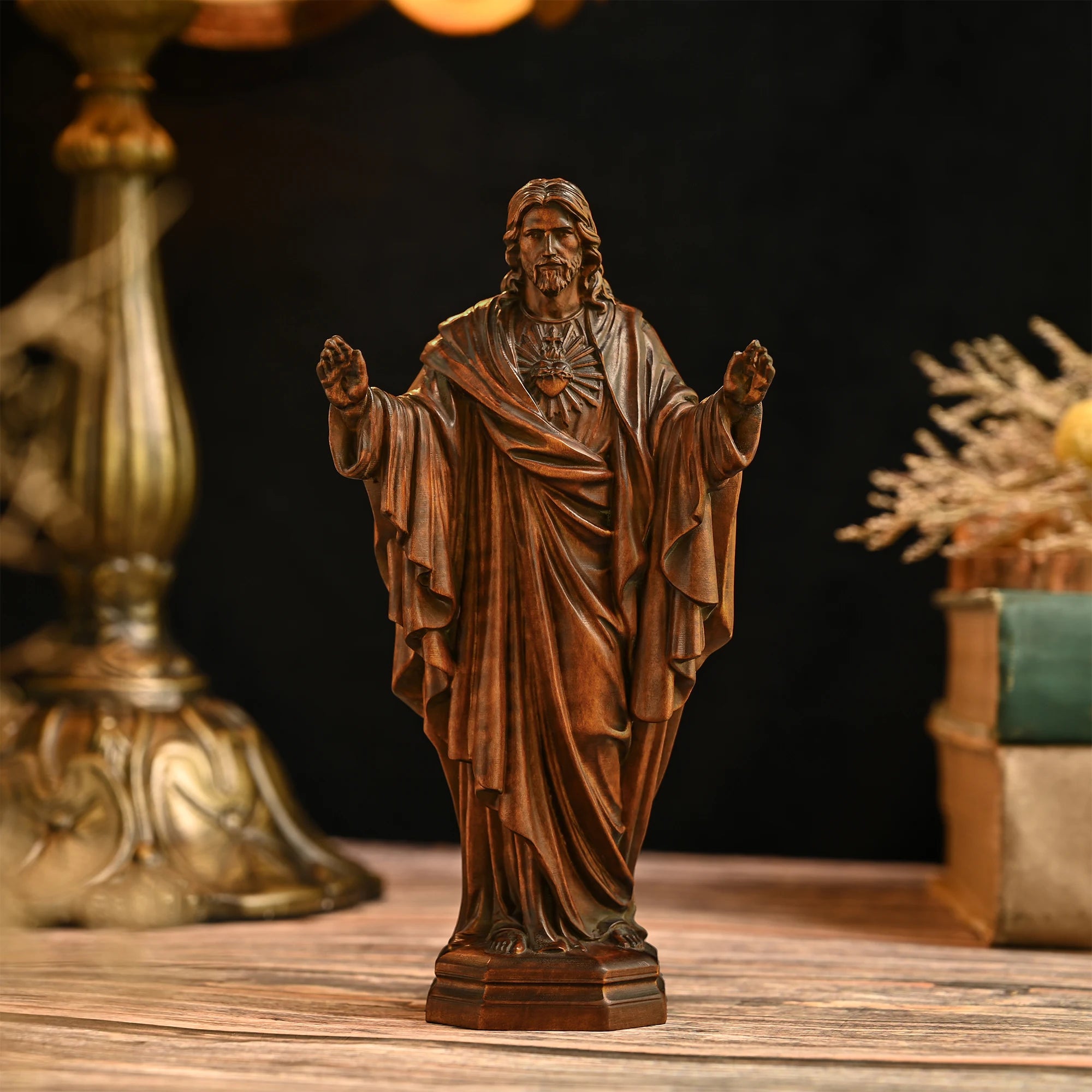 Escultura Sagrado Coração de Jesus – Arte Sacra em Madeira
