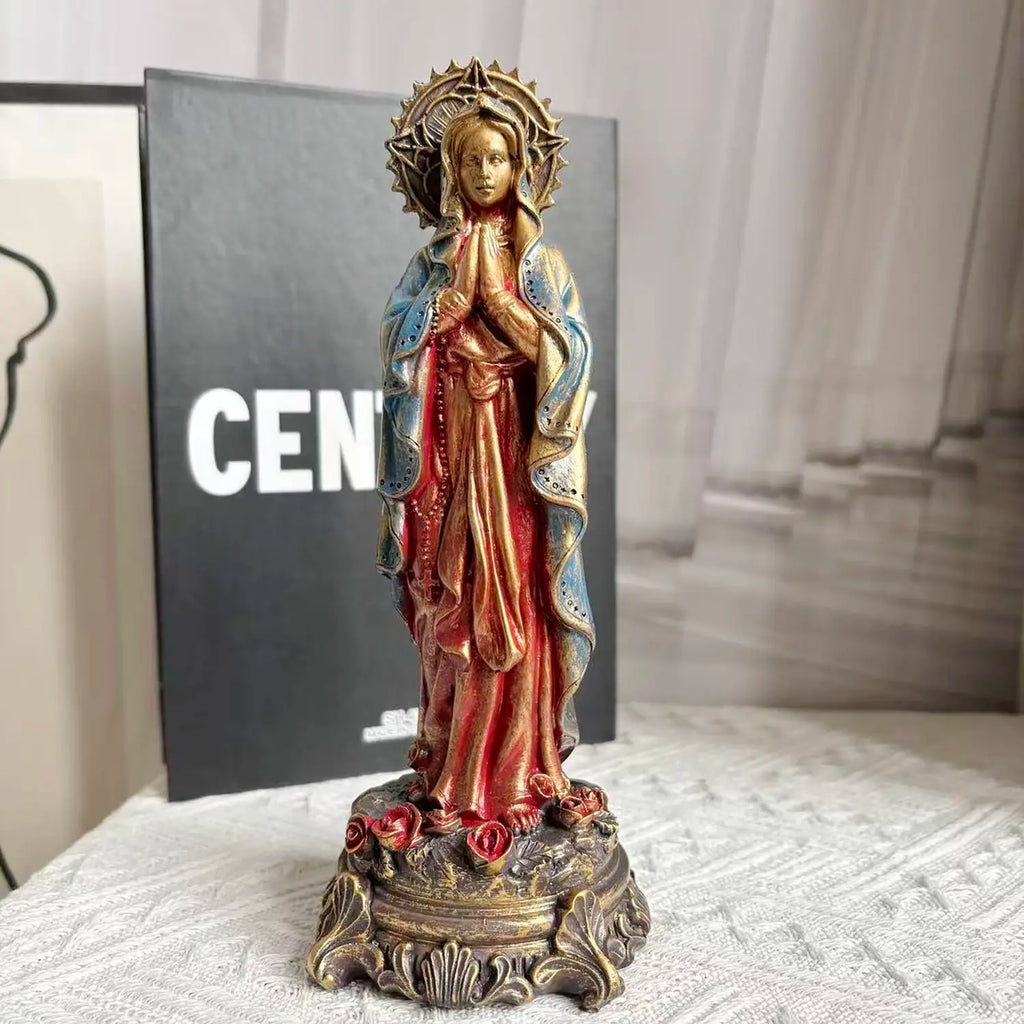 Estatueta de Nossa Senhora da Bênção – Escultura Artesanal em Resina