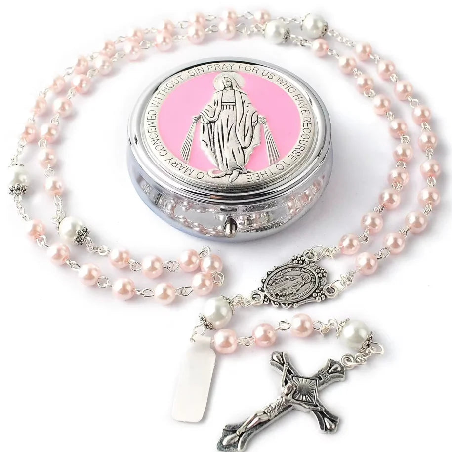 Colar de Terço Artesanal - Virgem Maria