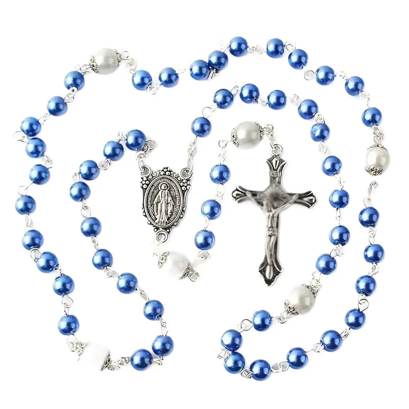 Colar de Terço Artesanal - Virgem Maria