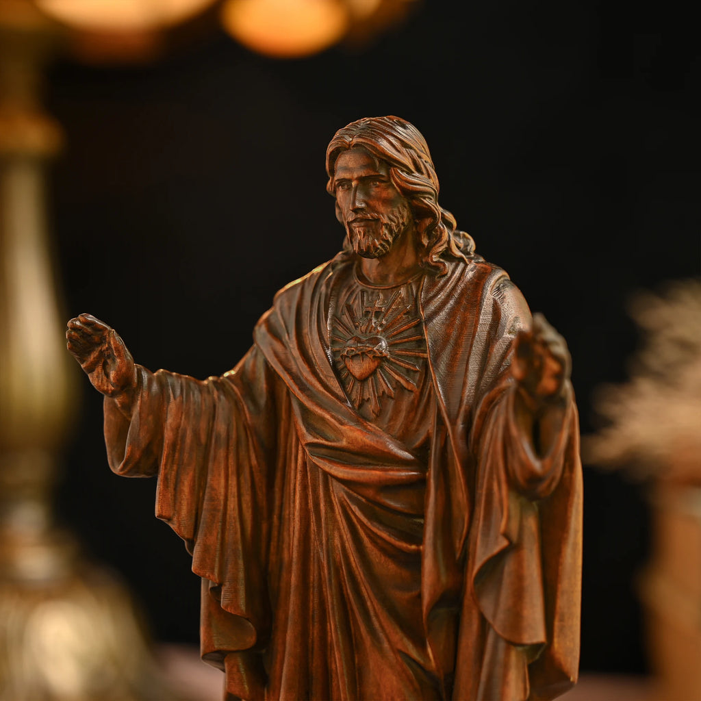 Escultura Sagrado Coração de Jesus – Arte Sacra em Madeira