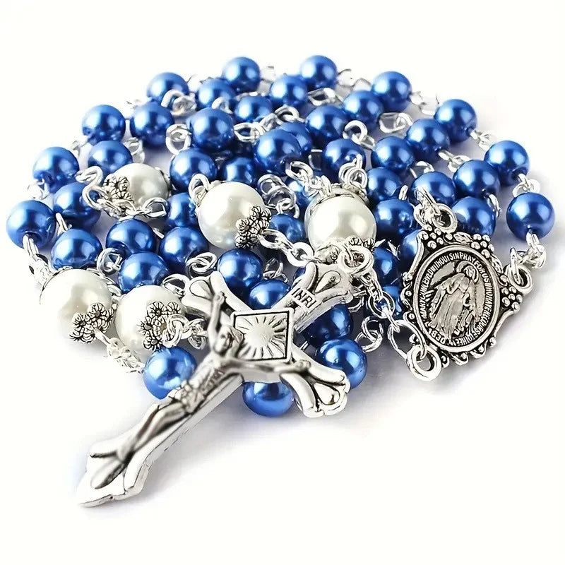 Colar de Terço Artesanal - Virgem Maria