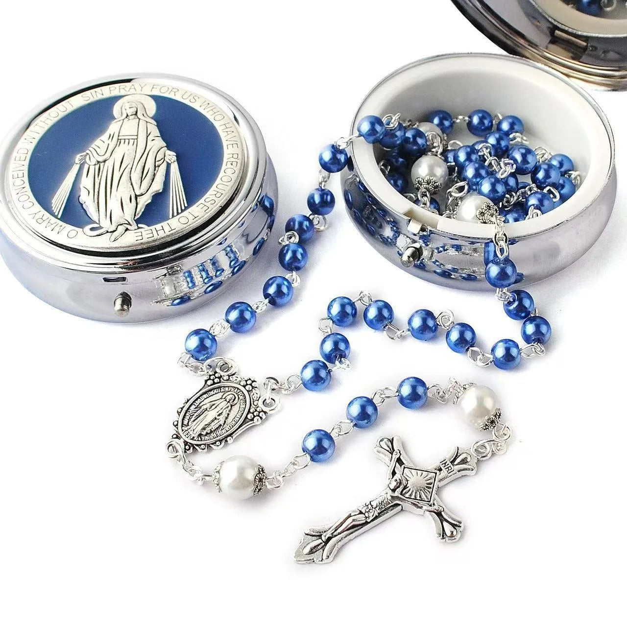 Colar de Terço Artesanal - Virgem Maria