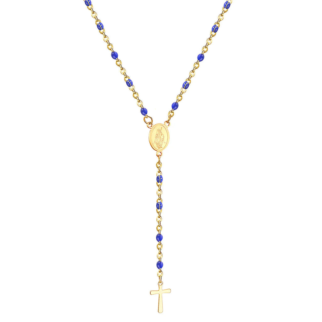 Colar de Terço em Aço Inoxidável – Elegância Duradoura