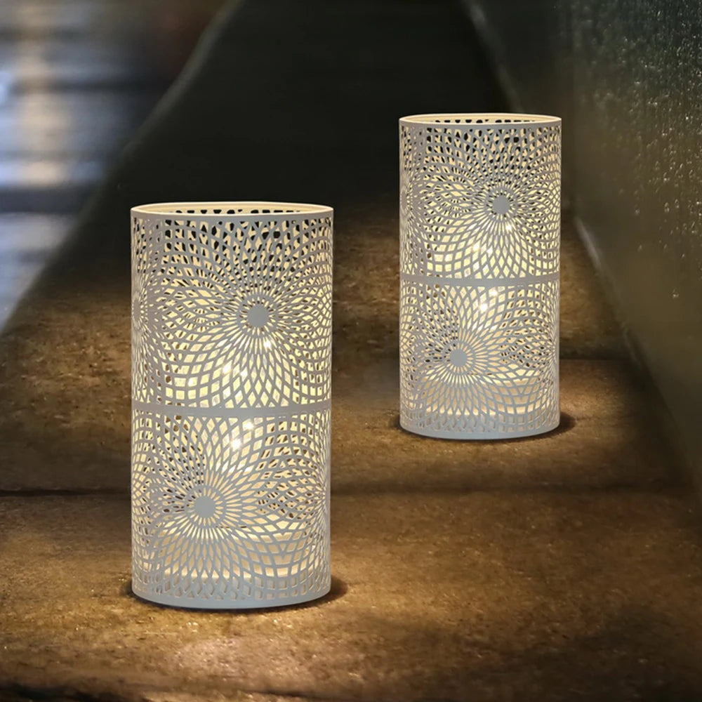 Porta velas de mesa de cilindro nórdico moderno