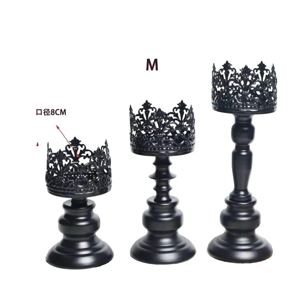 Porta-velas de mesa retrô