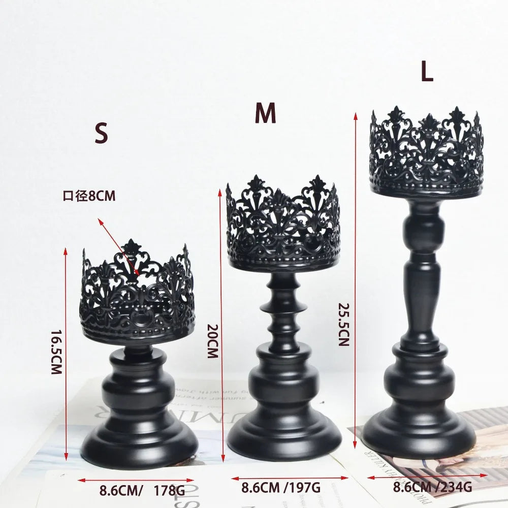 Porta-velas de mesa retrô