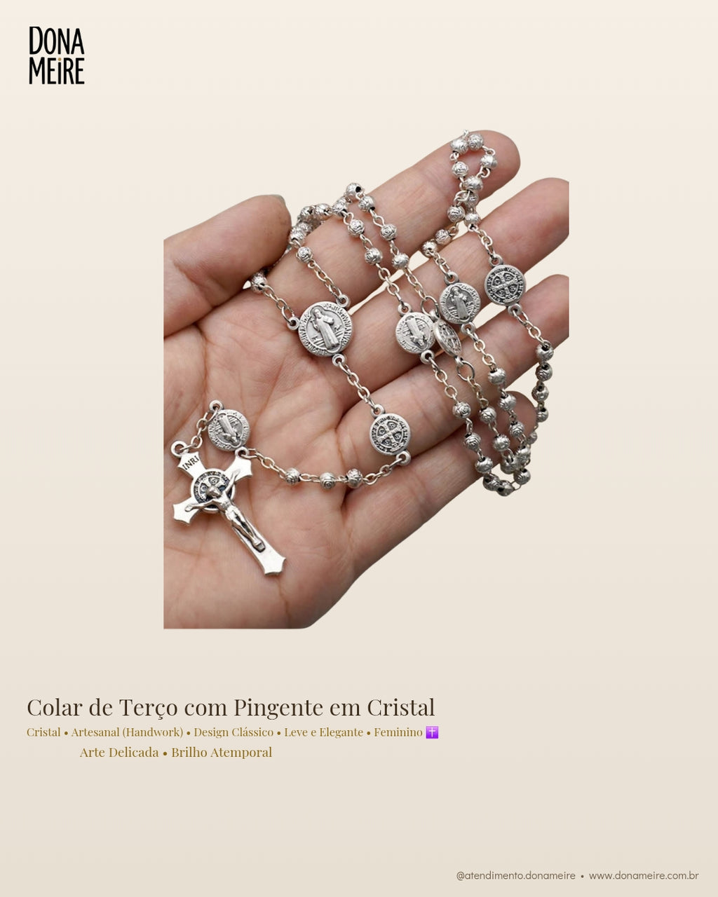 Colar de Terço - Linha Luxo Italiano (Importado)